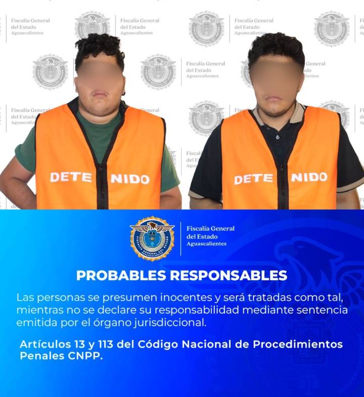 Dos sujetos dedicados a la venta de narcóticos en Cosío enfrentan un proceso penal