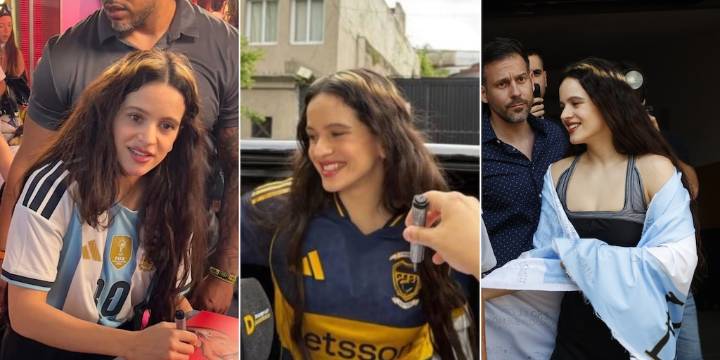 Furor por Rosalía en Argentina: de su fanatismo por las milanesas a la camiseta de Boca que le regaló Pergolini