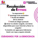 Ciudadanos por la democracia reunirá firmas el día de mañana para iniciativa electoral