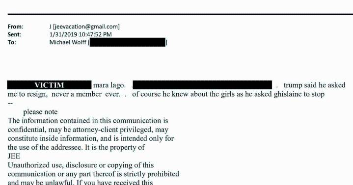 Read The Emails Epstein Sent Detailing What Trump Knew