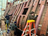 Repairs on the Susan Constant on track for summer completion