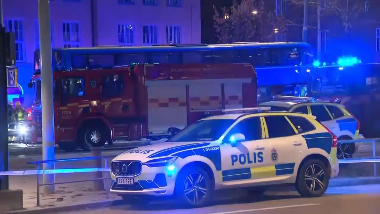 Bus crashes into bus stop in Stockholm and causes fatalities, police say