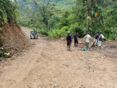 Infraestructura Departamental trabaja para restablecer la movilidad en zonas afectadas por las lluvias