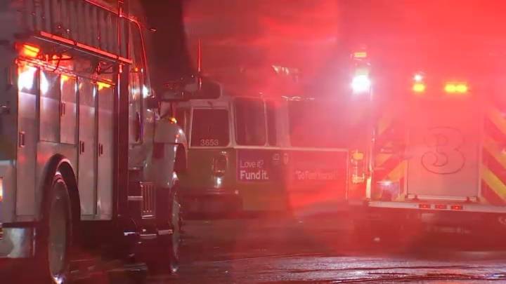 2 MBTA operators taken to hospital after wire comes down on B Line train