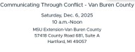 MSU Extension to hold workshop on conflict resolution next month