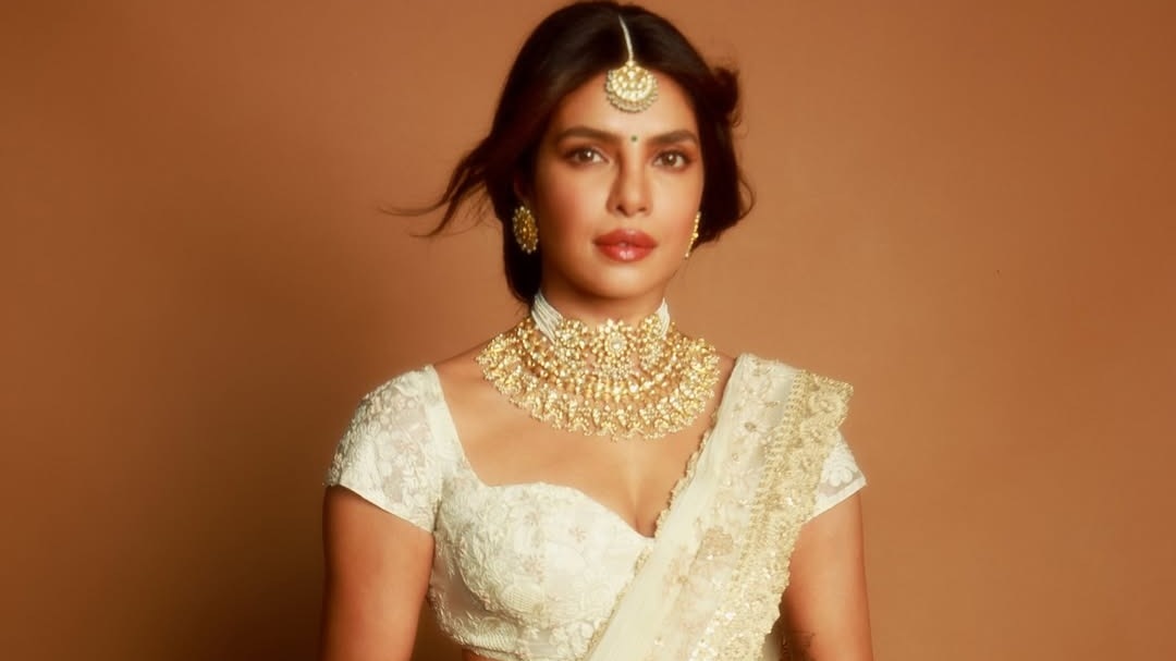 Priyanka Chopra brings regal charm in ivory lehenga at Varanasi event. See pics