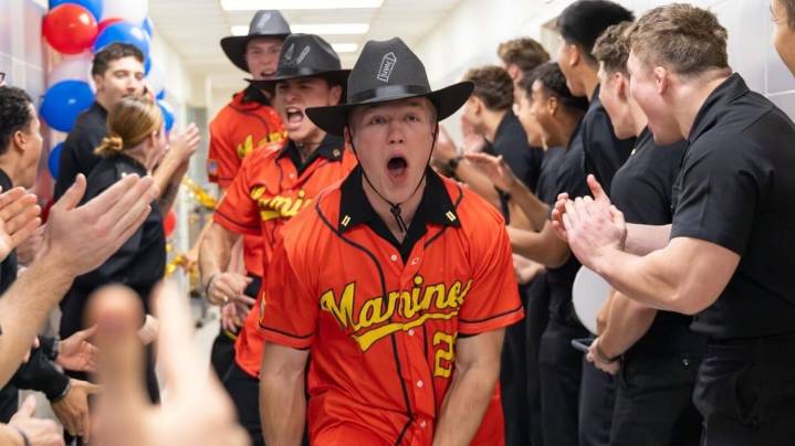 Naval Academy seniors learn their future jobs with a ‘team jersey’ reveal