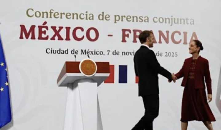 “La lucha contra el narco nos une a todos”, dice Macron en su reunión con Sheinbaum