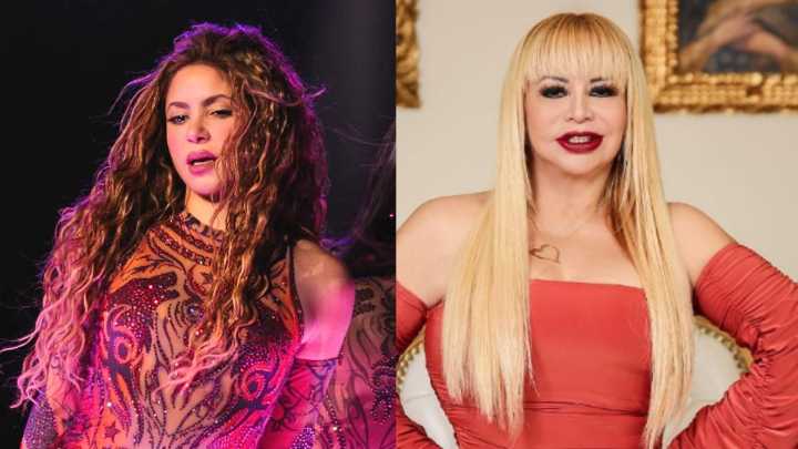 Así fue el momento en que Susy Díaz caminó junto a Shakira durante su ingreso al escenario en Lima