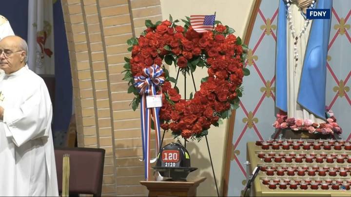 Family and firefighters gather for funeral of Patrick Brady