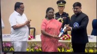 DC Rajouri Abhishek Sharma honoured by President Droupadi Murmu