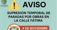 Obras en la Calle Fátima obligan a modificar temporalmente el recorrido del autobús entre Villamayor y Salamanca
