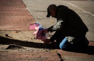 Carlisle flag display for Veterans Day in the Business District