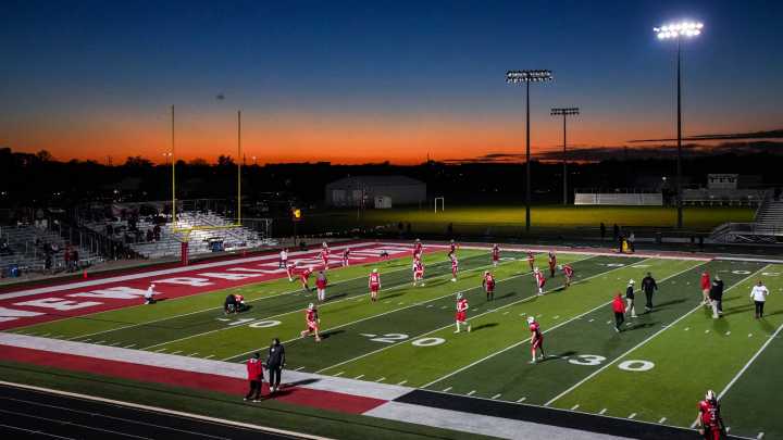 See best photos from Cathedral vs New Palestine in IHSAA football sectionals