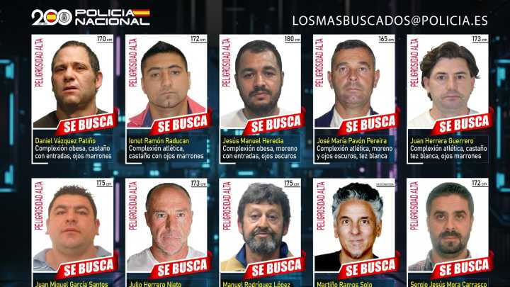 La Policía busca a los 10 fugitivos más peligrosos de España, uno con vínculos en Plasencia