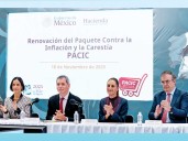 Sheinbaum y empresarios acuerdan mantener la canasta básica en 910 pesos