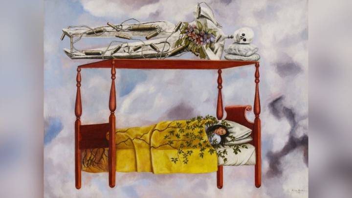 Venden pintura de Frida Kahlo "El sueño" en 54.6 millones, la obra "más valiosa" de una artista mujer
