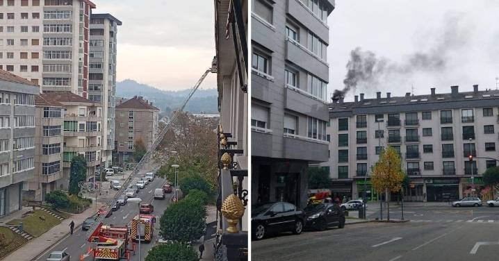 Una humareda negra en un edificio moviliza a los bomberos a la Avenida de Zamora