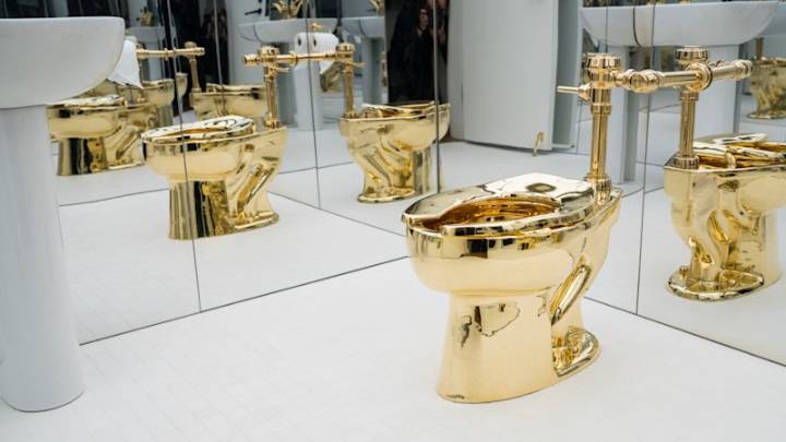 Gold toilet ‘America’ set to fetch north of $15 million at hyped auction