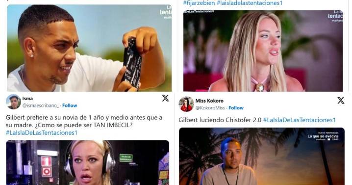 Los mallorquines Claudia y Gilbert, protagonistas de los memes del estreno de 'La Isla de las Tentaciones': «Luciendo Chistofer 2.0»
