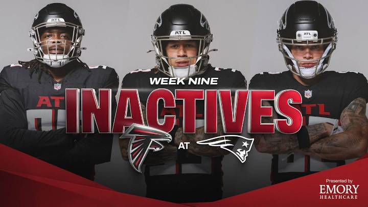 Atlanta Falcons inactives vs. New England Patriots