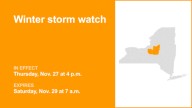 NY weather: part of New York under a winter storm watch from Thursday to Saturday