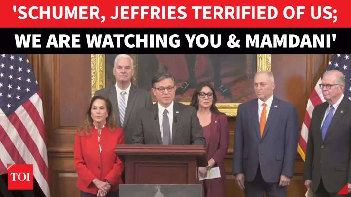'DON'T SCREW AROUND': Mike Johnson Goes Off Script In Shutdown Presser; Schumer, Jeffries Hammered