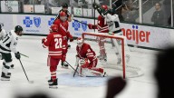 Photos: Michigan State loses in OT to Wisconsin in hockey Saturday