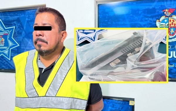 Se paseaba con arma por la Francisco I. Madero; lo arrestan