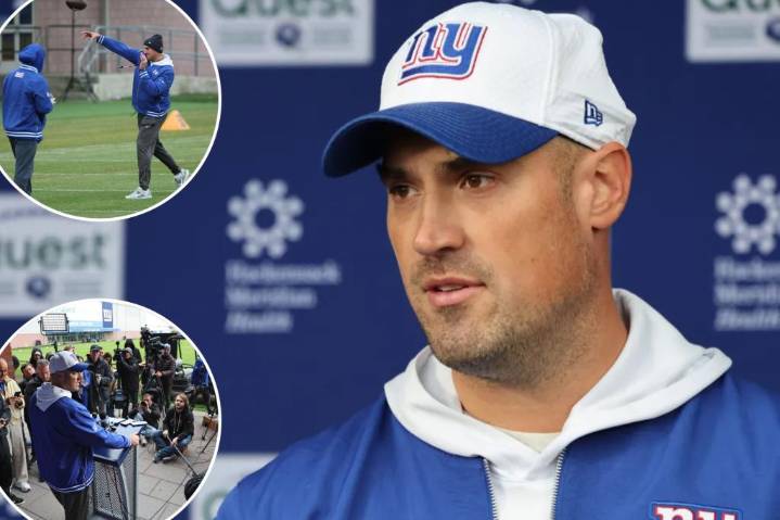 How Mike Kafka handled his first day as Giants coach with tone