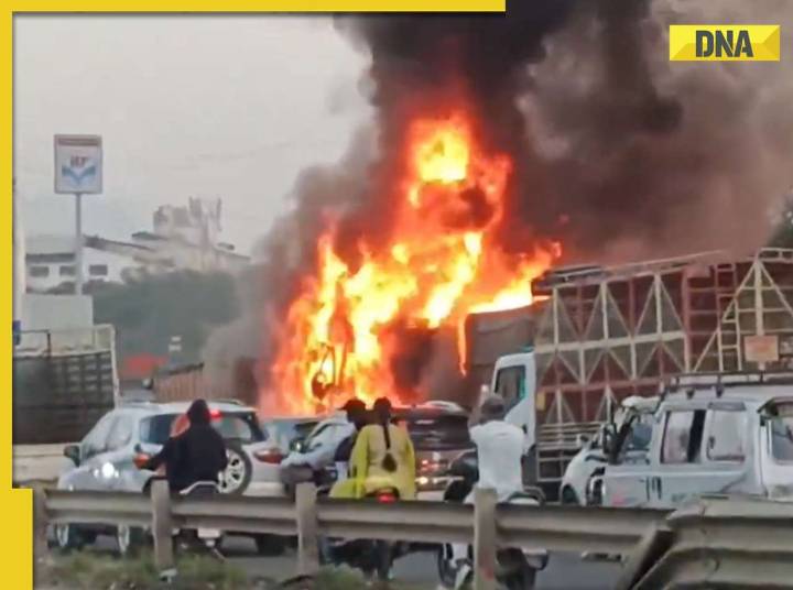 Navale Bridge Accident: 6 dead, 10 injured as car gets crushed between 2 contain