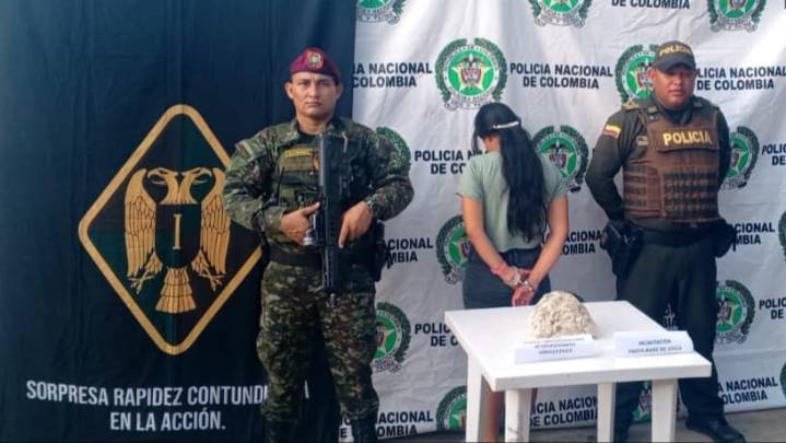 Fue capturada a ‘la Mensajera’: se desplazaba con 1750 dosis de cocaína
