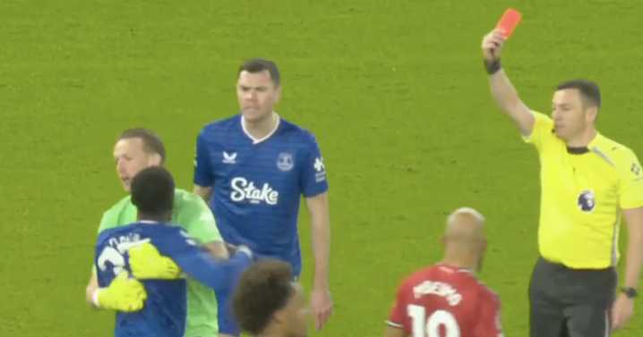 Everton star Idrissa Gueye sent off after angry clash with own team