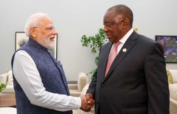 PM Modi holds talks with South African President Ramaphosa, discusses cooperation in trade