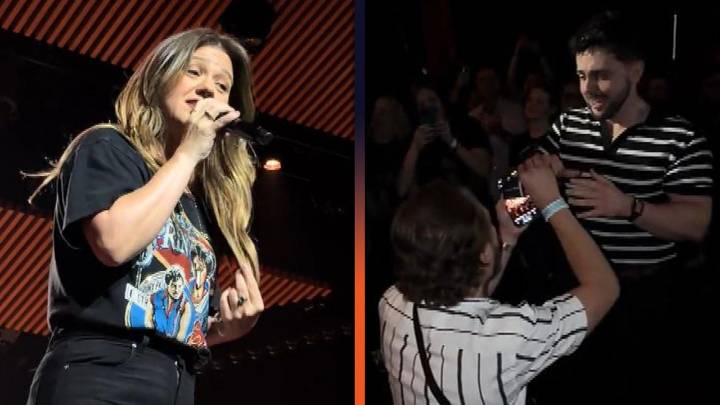 Kelly Clarkson Helps Couple Get Engaged at Las Vegas Show!