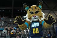 Noblesville Boom introduce new mascot, Bobby the bobcat