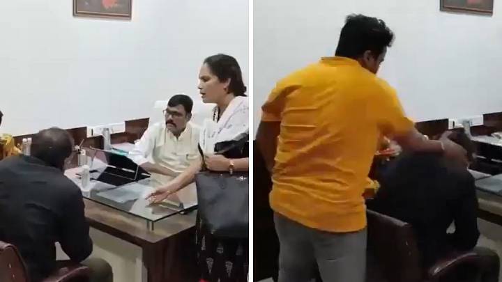 'I Am Marathi, Won’t Take Orders From Biharis': Woman Tells Boss As 'MNS Workers' Slap Him; Video Viral