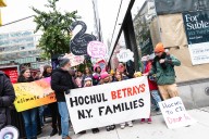 Hundreds protest Gov. Hochul after controversial N.Y. Harbor pipeline approved