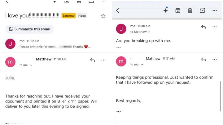 'Colleague-zoned by boyfriend’: X user shares her hilarious email thread with partner; Check out his reply