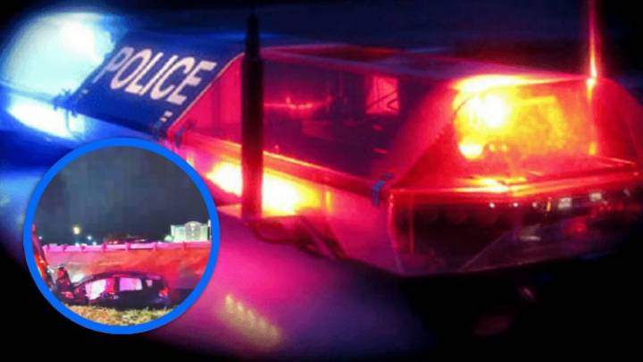 Auto cae a canal en Laredo en presunto 'pega y corre' durante tormenta nocturna