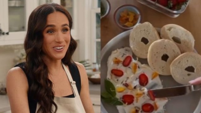 'What the hell is she doing?': Meghan Markle slammed for committing a 'crime against bagels' after posting eyebrow