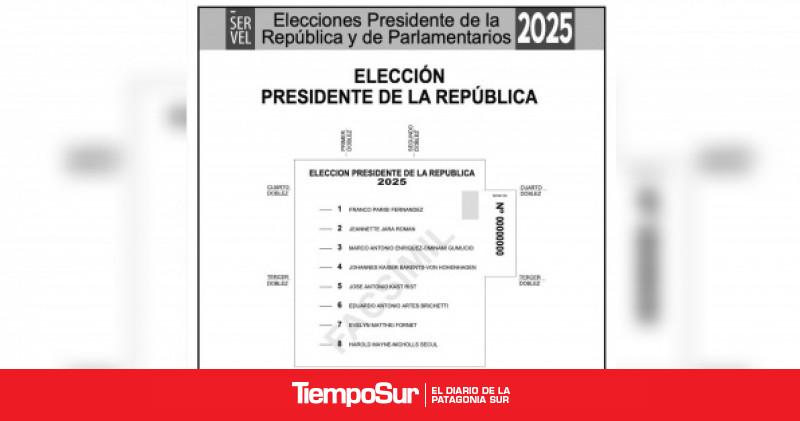 Servel Así es el orden de los candidatos presidenciales de Chile en la Boleta