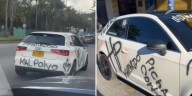 Mujer grafiteó la camioneta de su pareja por infidelidad y desató polémica en redes: “Mal polvo y cachón”