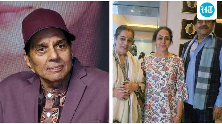 Shatrughan Sinha and wife meet Hema Malini, inquire about Dharmendra's health