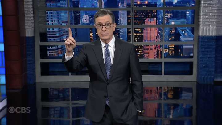 Stephen Colbert reacts to newly released Epstein emails about Trump