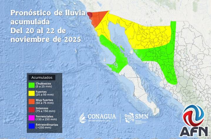 Advierte protección civil de lluvias del jueves al sábado