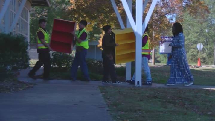 High schoolers donate bookshelves to the Little Rock School District in an effort to boost literacy