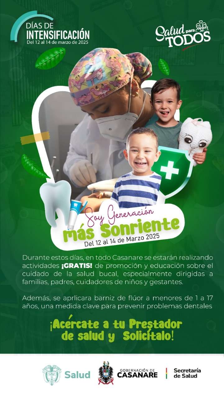 Inicia la primera Jornada de Intensificación de la Estrategia «Soy Generación Más Sonriente» en Casanare