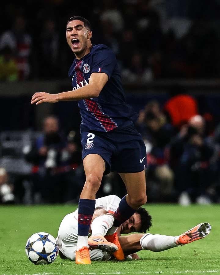 El mensaje de Luis Díaz a Hakimi tras lesionarlo en el duelo entre Bayern Múnich y PSG