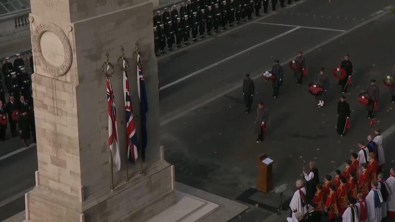 King Charles III leads Britain's Remembrance Sunday ceremony for war dead